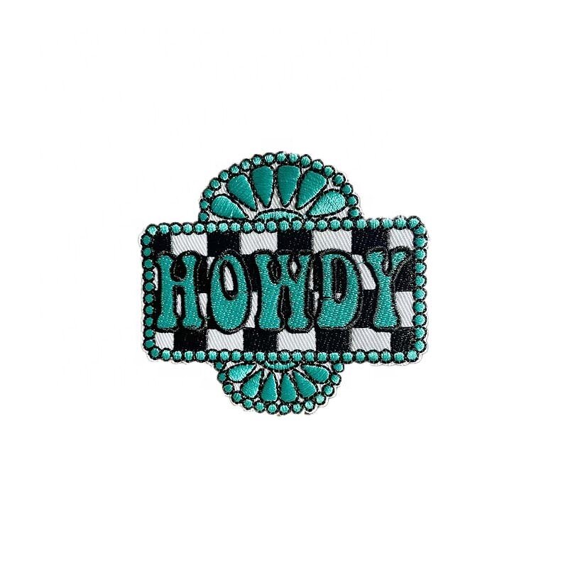 Embroidered Patch Manufacturer - Checkered Game Day Western