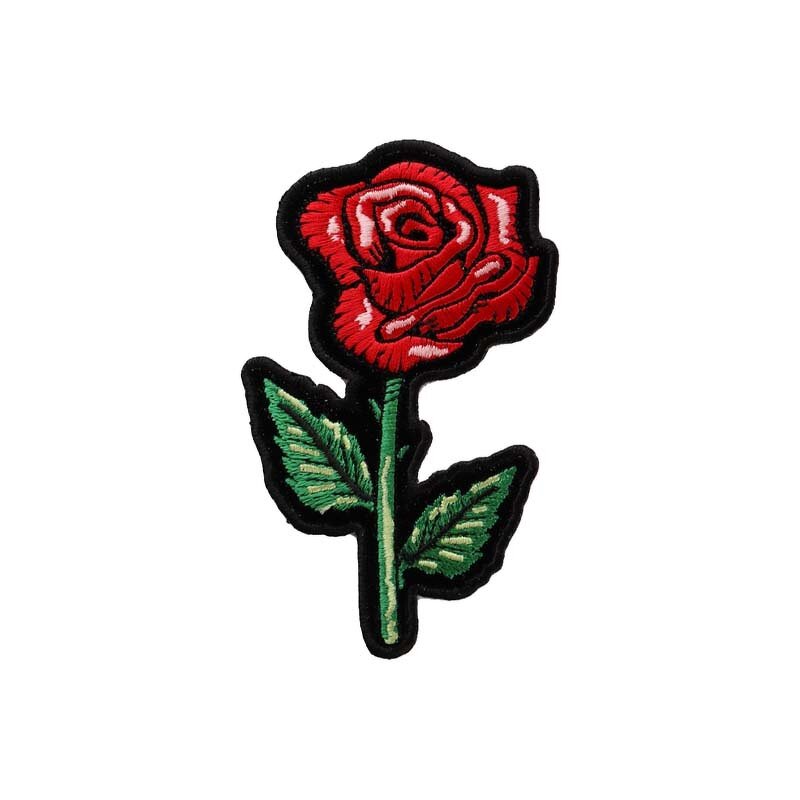 Customized Embroidered Patches Supplier - Rose Flower Shape