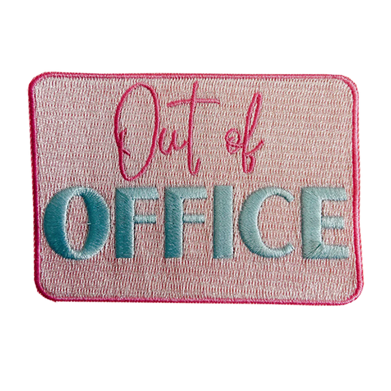 Glitter Finger Patches Supplier - Orange Foam Embroidered Iron-On