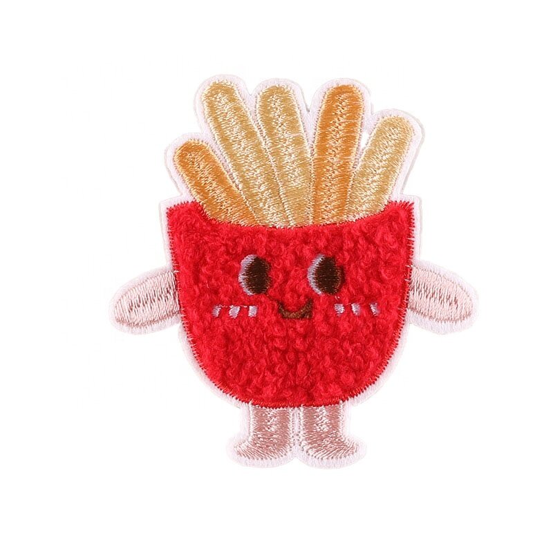 Iron-On Patches Supplier - Cute Chenille Twill Fabric Food