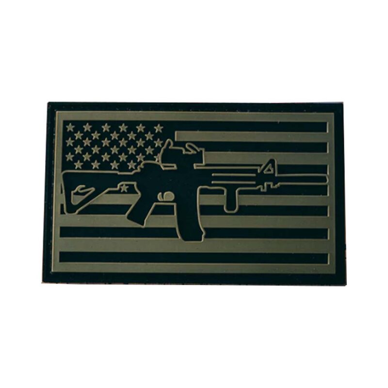 PVC Patches Manufacturer - America Flag Camo Background PVC