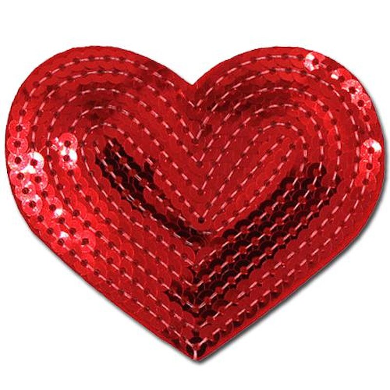 Iron-On Patches Supplier - Red Sequin Lipstick Embroidered