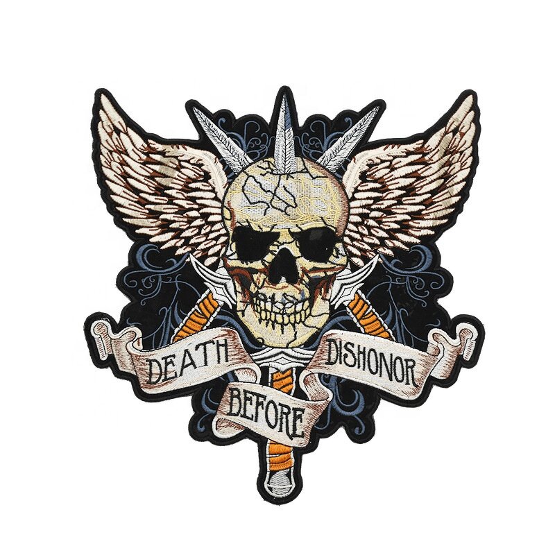 Custom Embroidered Patch Supplier - Big Size Biker Motorcycle