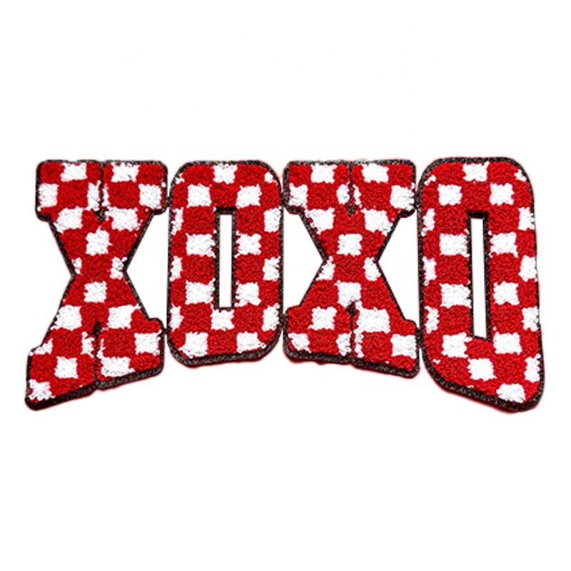 Glitter Patch Supplier - Big Red Valentine's XOXO Chenille