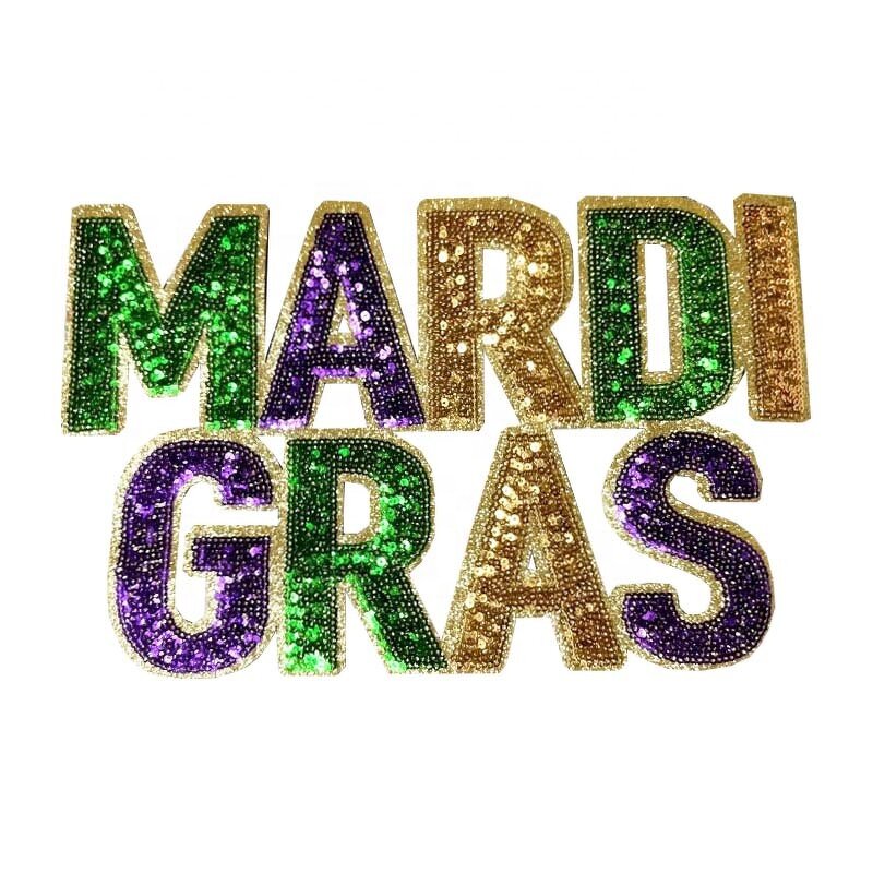 Twill Fabric Patch Manufacturer - Mardi Gras King Cake Embroidered