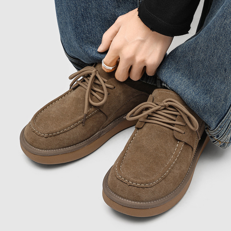 Snow Boots Manufacturer - Men's Low-Cut Winter Artificial Long Plush Lined