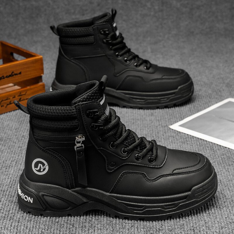 Boots Manufacturer - Autumn Men's Korean-style High-top Artificial PU Workwear