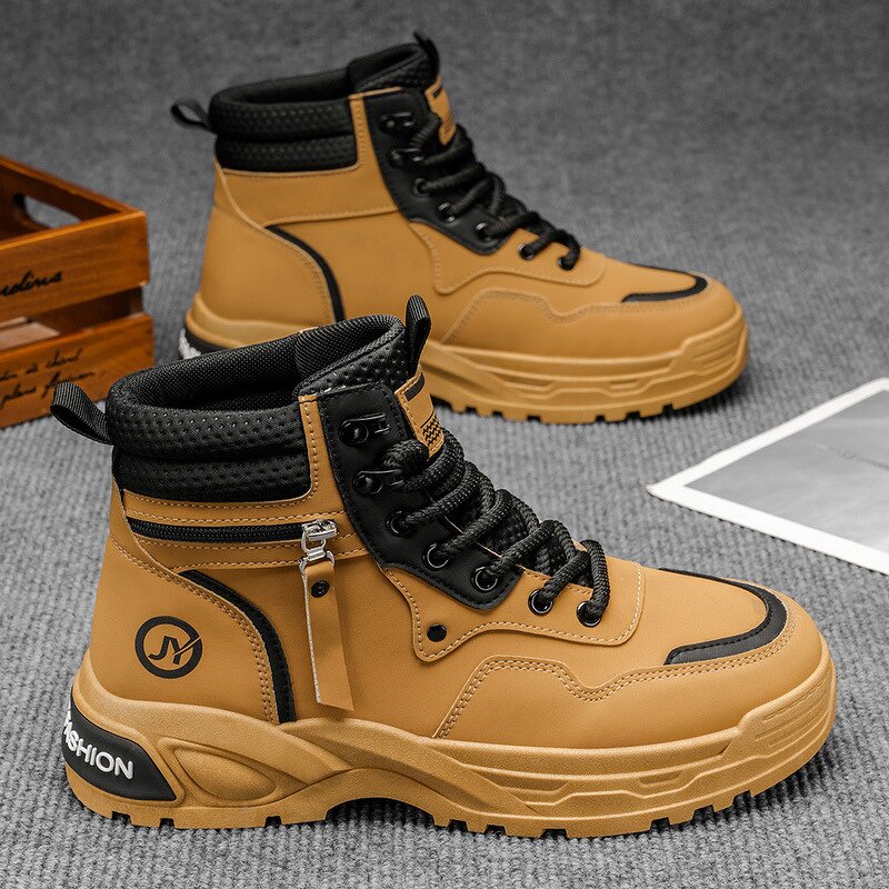 Boots Manufacturer - Autumn Men's Korean-style High-top Artificial PU Workwear