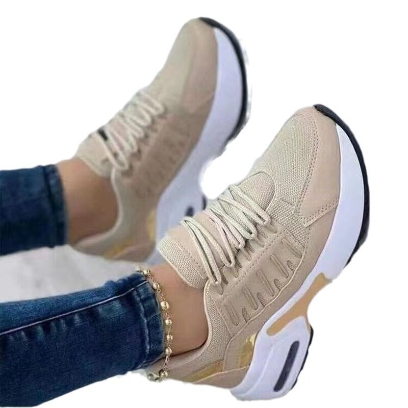 Sneakers Manufacturer - whale will Casual Women's Flying Wedge Head Mesh