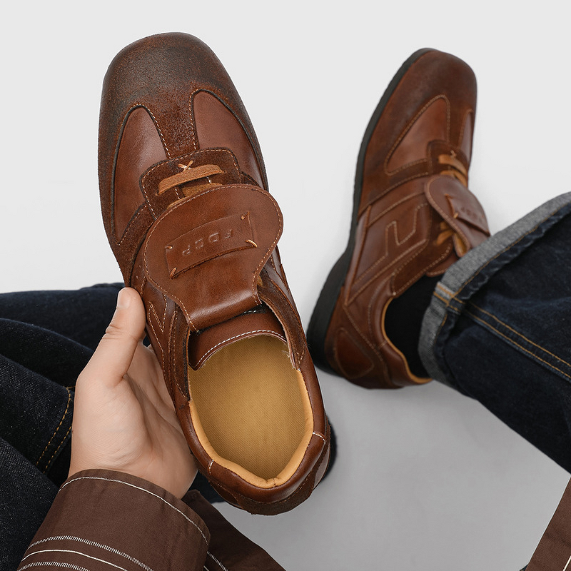 Training Shoes Manufacturer - Square Toe Boxing Commuter Men's British Style