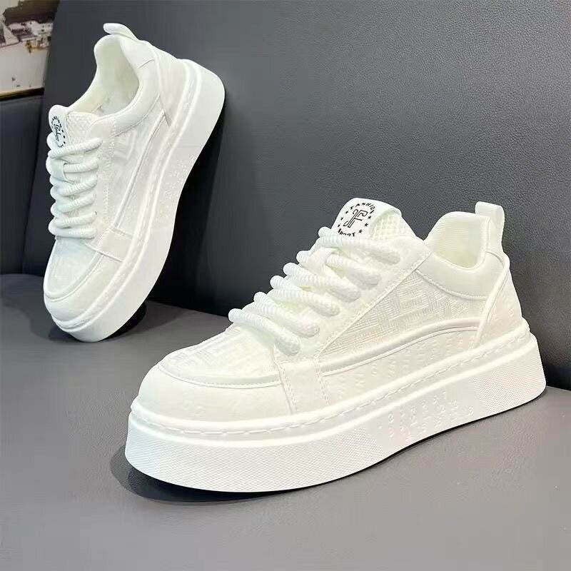 Sneakers Manufacturer - Men's Korean-style Low-top Summer Breathable White