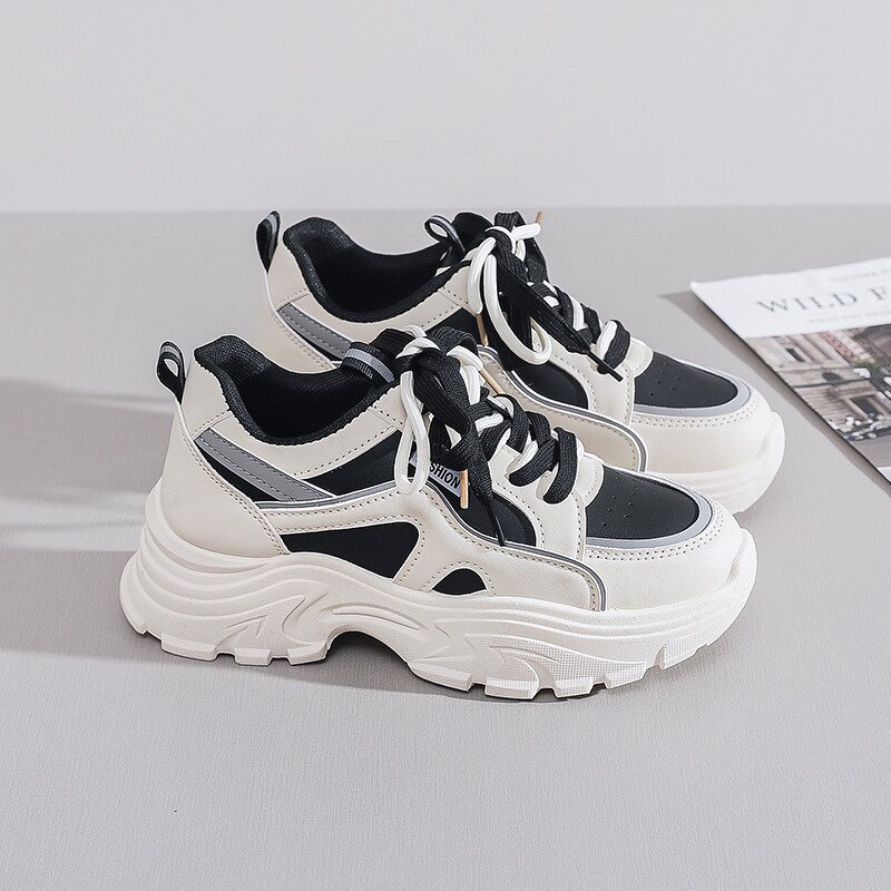Sports Casual Shoes Manufacturer - Ins Korean Style Synthetic Leather Women's