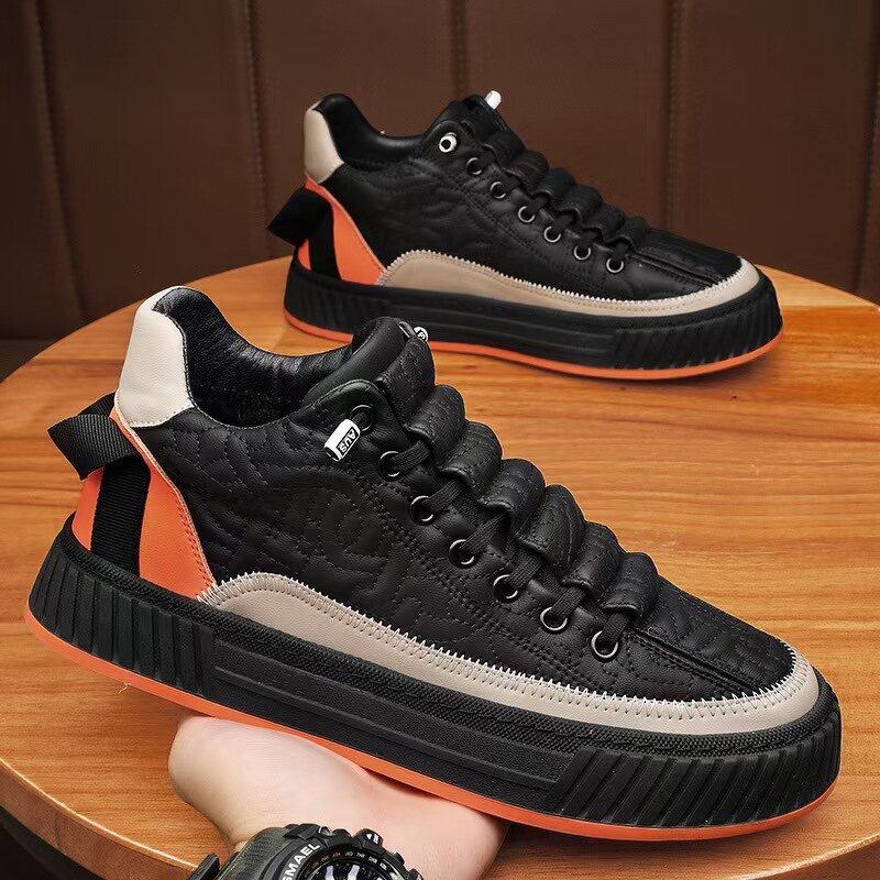 Sneakers Manufacturer - Men's Spring Fashion Artificial PU Thick Sole