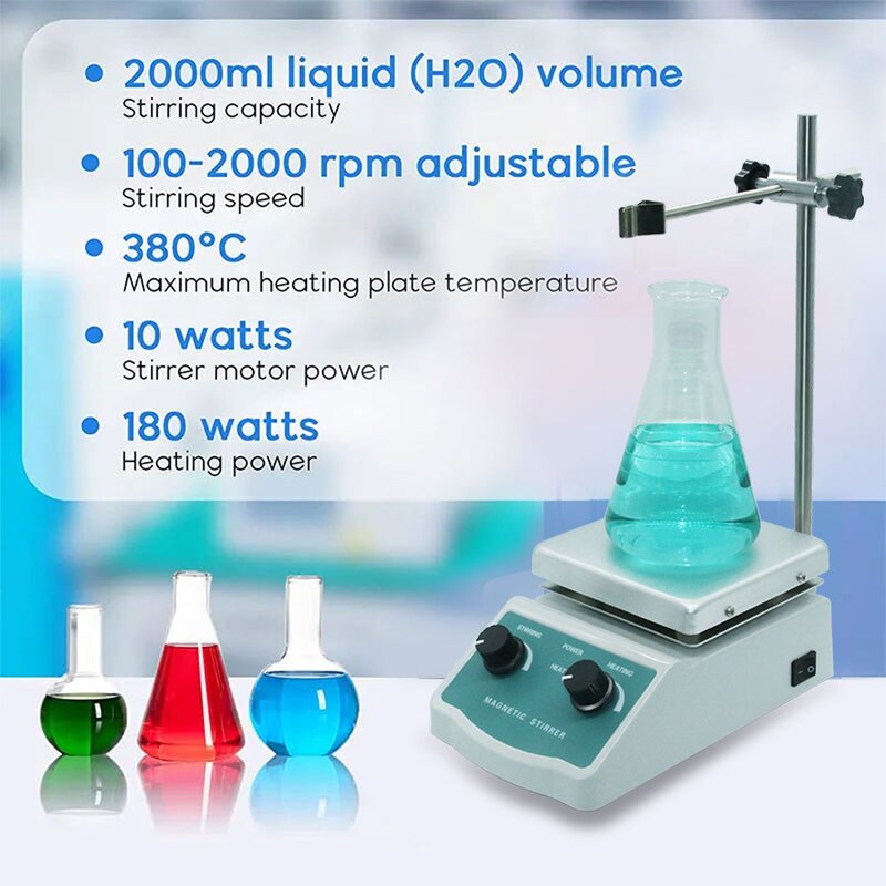 Magnetic Stirrer Manufacturer - 2000ml Hot Plate 2000rpm Hotplate