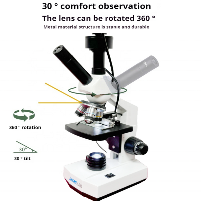 Microscope Manufacturer - HD Screen LED Light Digital Biological Students
