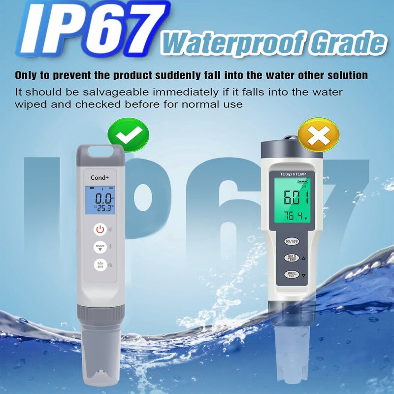 Water Quality Tester Manufacturer - 7 in 1 TDS/EC/Salinity/Temp/ORP/Res