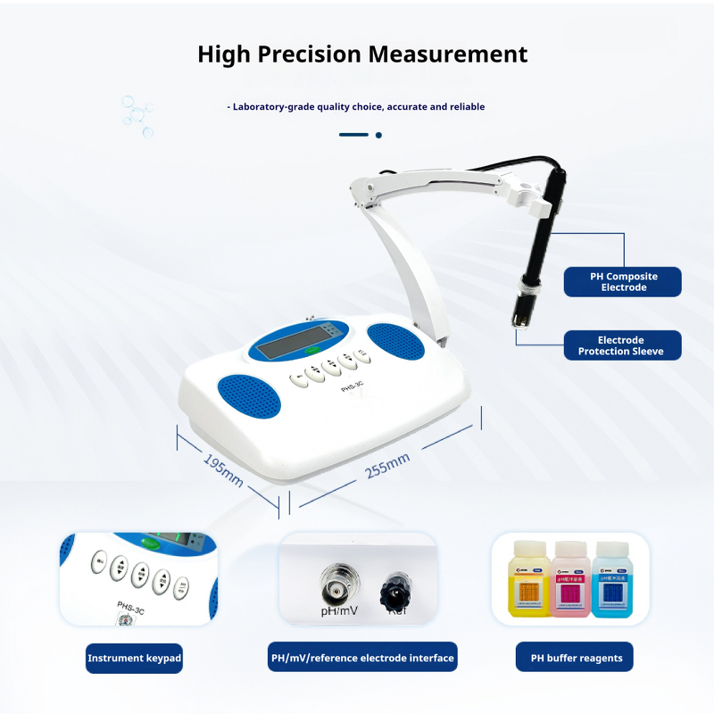 PH Meter Manufacturer - Desktop PH-3C Industrial Soil Electrical