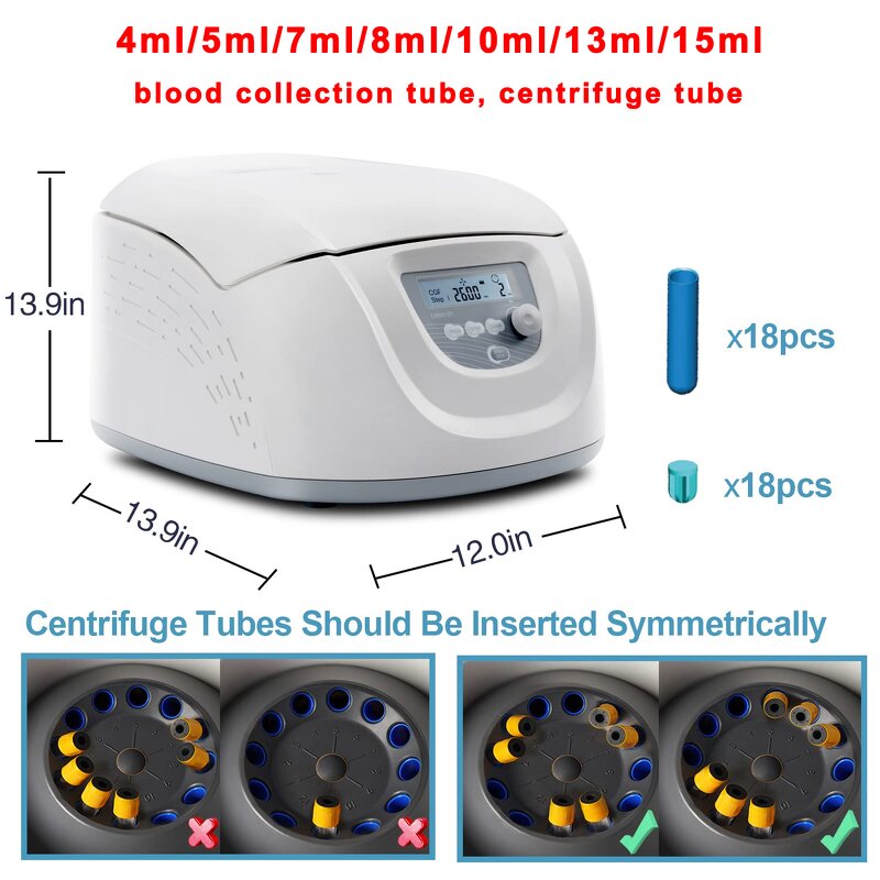 Centrifuge Manufacturer - Laboratory Blood PRP Tubes Dental Cosmetic