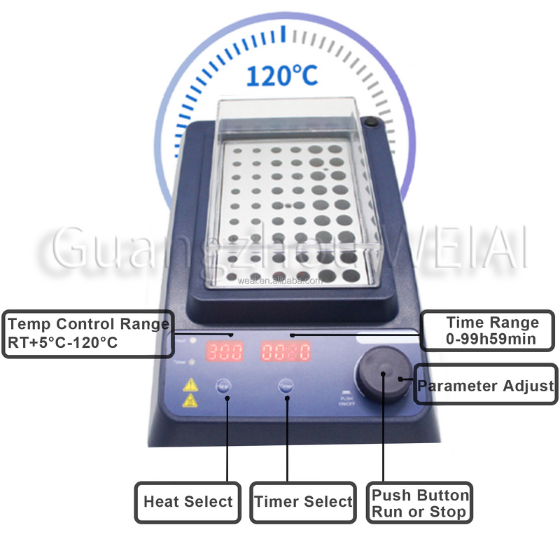 Dry Bath Incubator Manufacturer - HB120-S Mini 0.2-50ml Heating Block