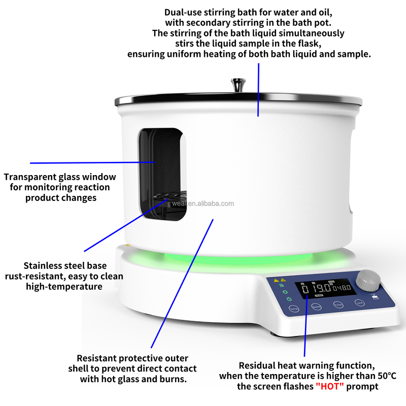 Water Bath Manufacturer - Heat Collecting Digital Heating 3L 5L Magnetic
