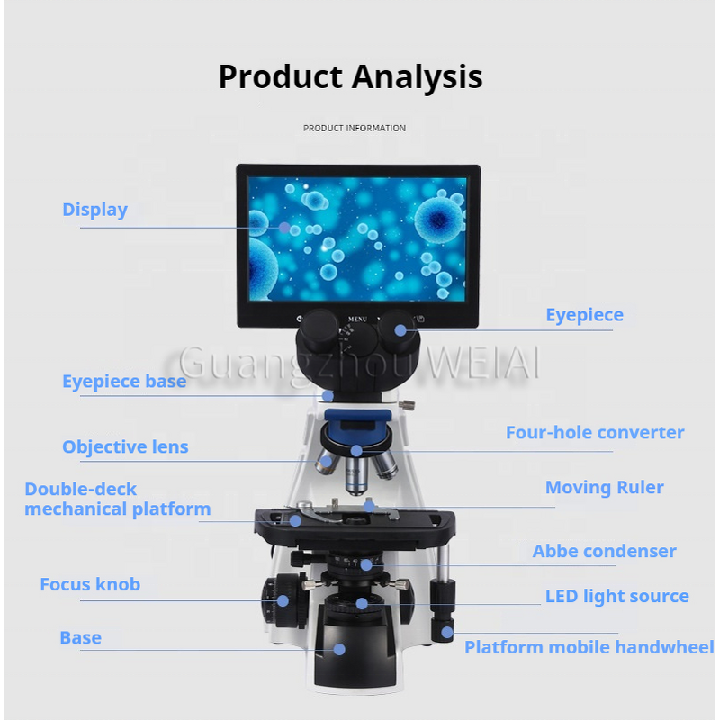 Microscope Manufacturer - LCD HD Screen Infinite Optical 1600X Trinocular
