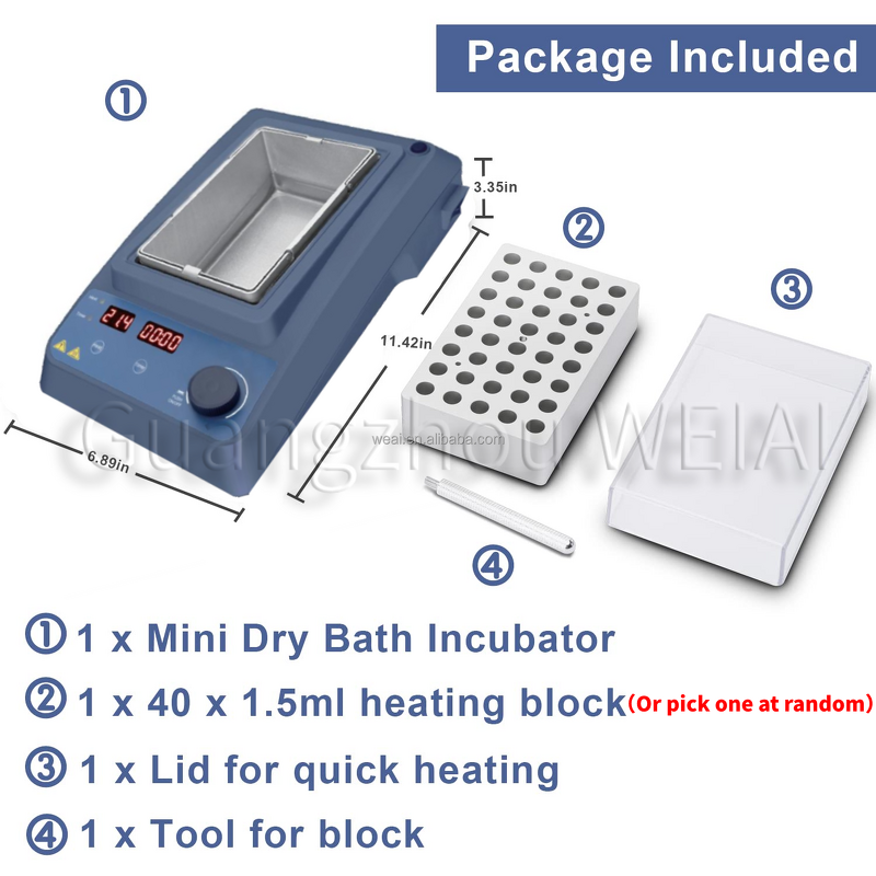 Dry Bath Incubator Manufacturer - HB120-S Mini 0.2-50ml Heating Block
