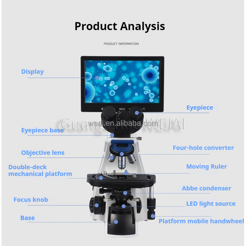 Microscope Manufacturer - 8.0M 9" HD Display Optics Lab Research