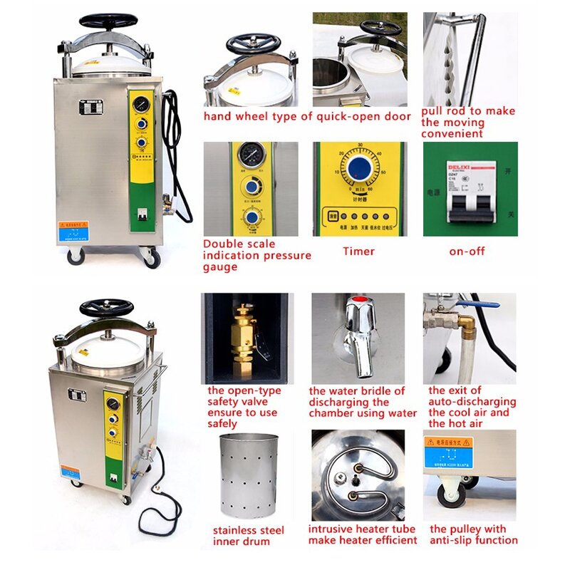 Autoclave Manufacturer - Steam Sterilizer Vertical 35-150L Industrial