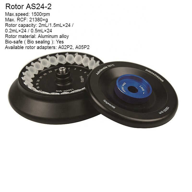 Centrifuge Manufacturer - D3024 Lab Aluminum Rotor 15000rpm Benchtop