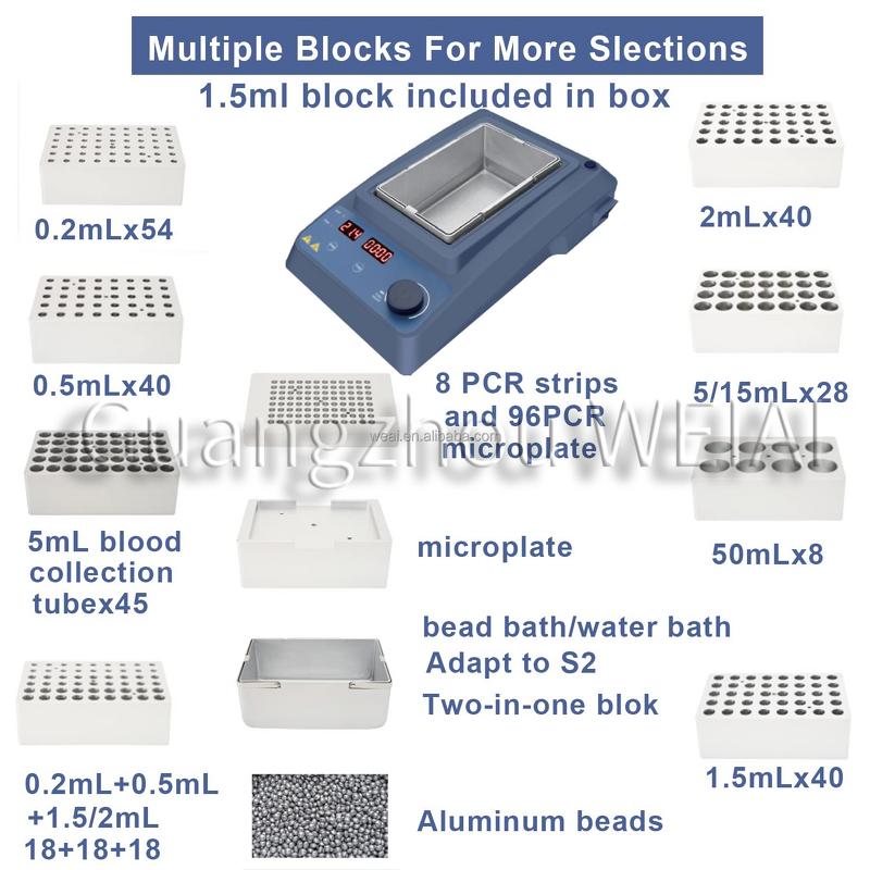 Dry Bath Incubator Manufacturer - HB120-S Mini 0.2-50ml Heating Block