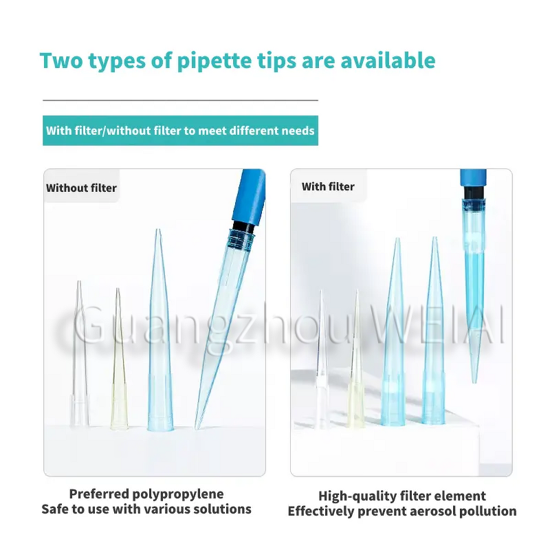 Pipette Tips Manufacturer - Plastic 10ul-10ml Sterilized Filter