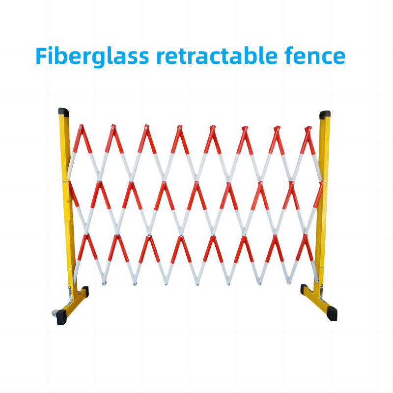 Safety Barrier Manufacturer - Wheeled Expandable Retractable Fence FRP Isolation Protective