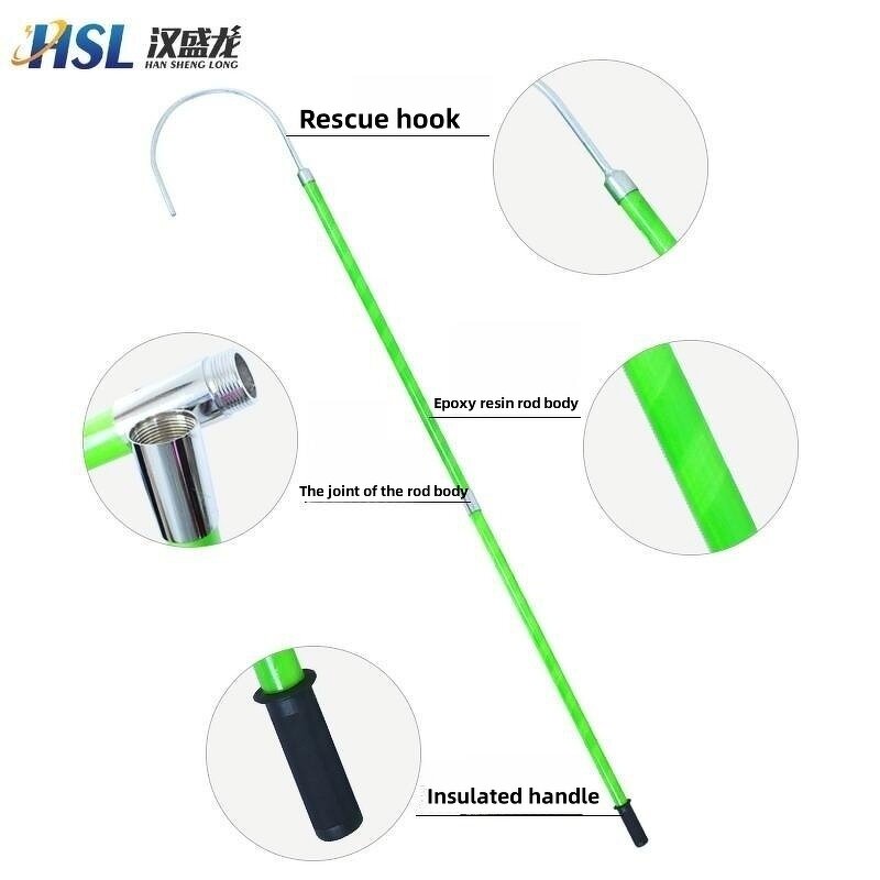 Rescue Hook Manufacturer - High Voltage Fiberglass Insulating Electric Safety Rod Water Safety