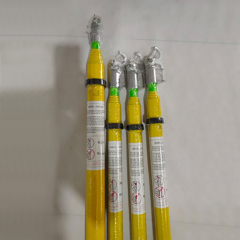 Hot Stick Manufacturer - High Voltage 5m Telescopic Triangular Fiberglass Rod Safety Operating Lever