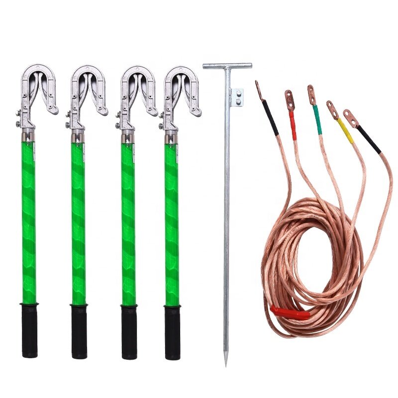 Earthing Ground Rod Manufacturer - Portable High Quality 0.4-500KV with Clamps and Copper Wire Safety