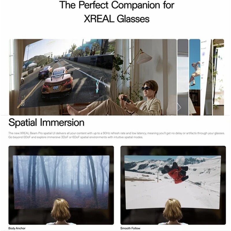 XREAL Beam Pro - Projection Station 60fps Spatial Videos 3DoF for Xreal Air
