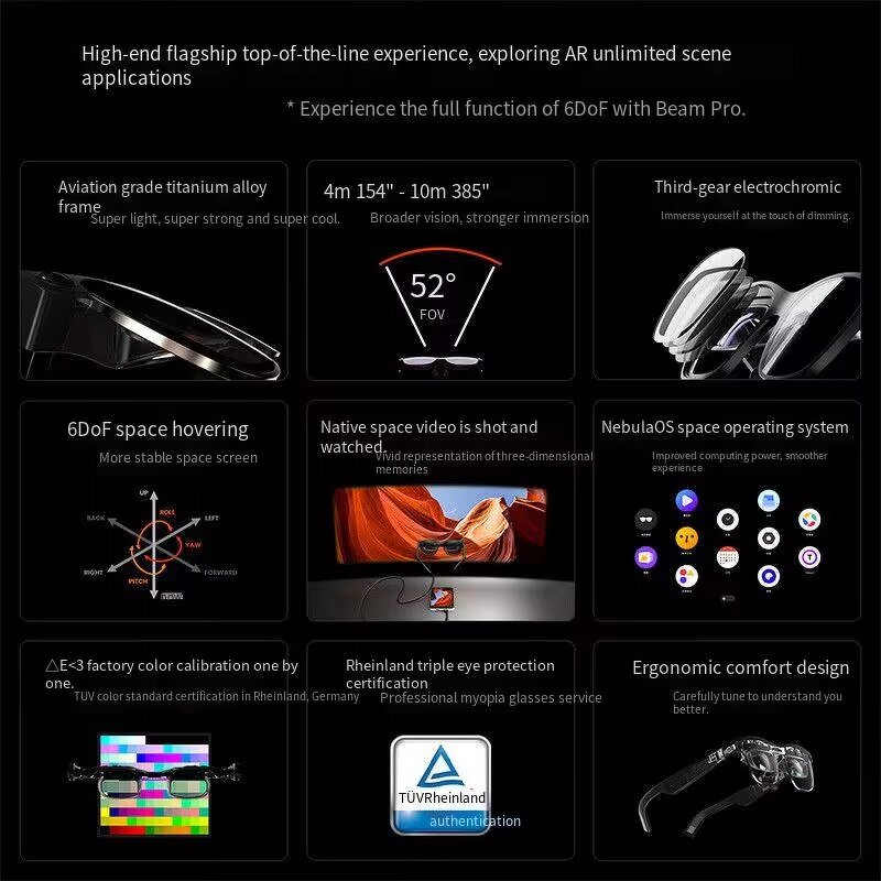 XREAL Air 2 Ultra - Smart AR Glasses 3-speed Electrochromic Beam Pro Space Suit