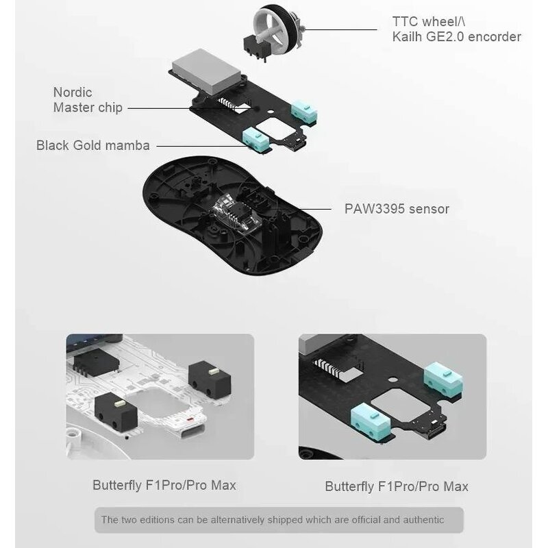 VGN Dragonfly F1 Pro Max - 2.4g Wireless 3395 55g Gaming Mouse for PC Gamers