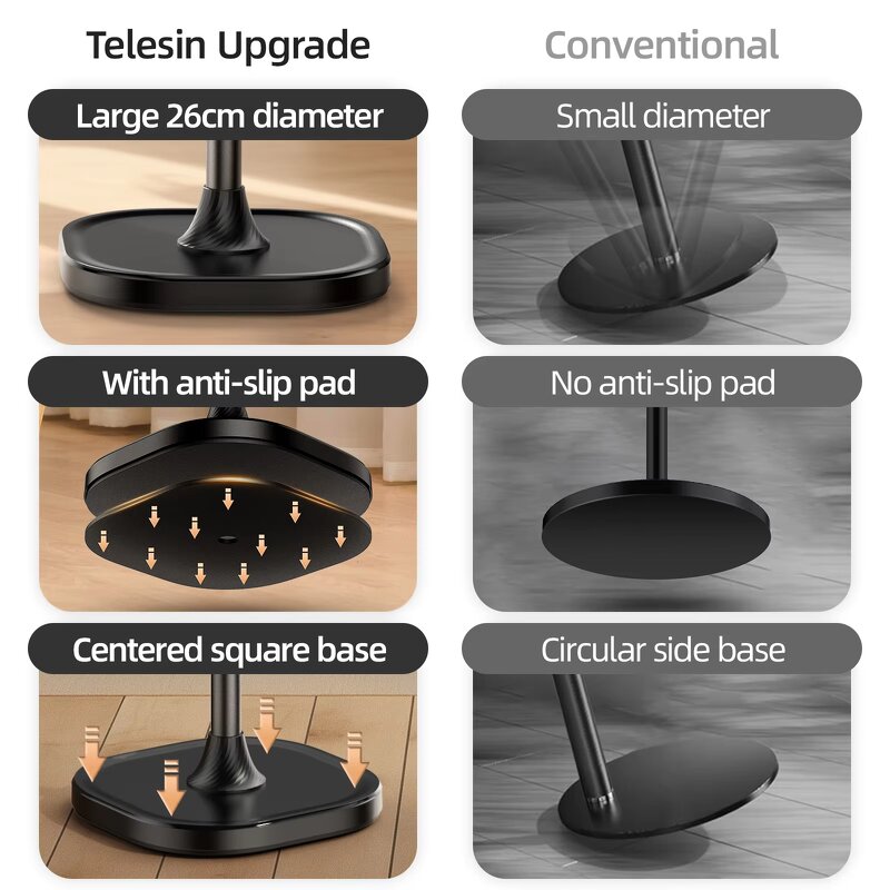 TELESIN Magnetic Mobile Phone Floor Stand - Cantilever Live Broadcast Tablet Bracket
