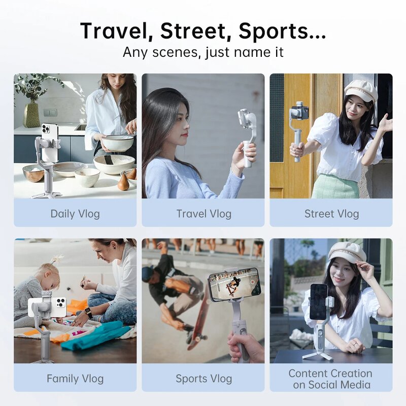 Hohem ISteady XE Kit - Smartphone Gimbal Stabilizer with Magnetic Fill Light and Tripod