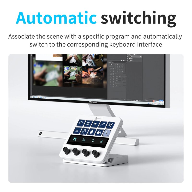 Ajazz AKP05 - Mechanical Macro Keyboard Multi-Function Desktop Assistant