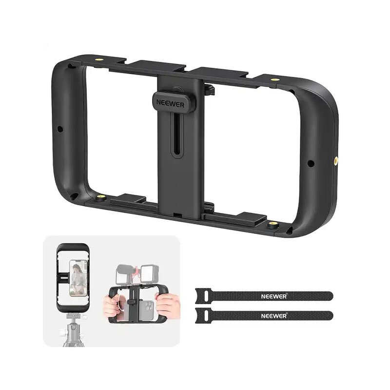NEEWER Smartphone Video Rig - Phone Video Stabilizer Grip Vlogging Cage