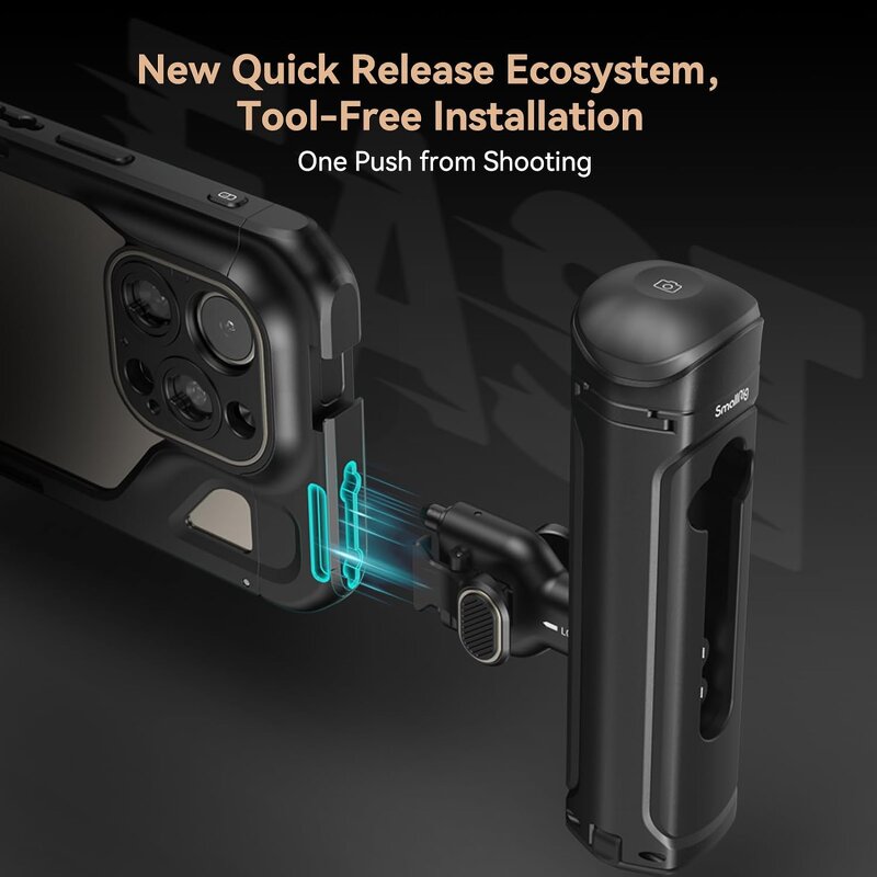 SmallRig Dual Handheld Phone Cage Kit - for iPhone 15 Pro Max with Wireless Handles