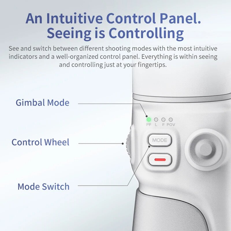 ZHIYUN Smooth Q4 - 3-Axis Smartphone Gimbal Stabilizer with Built-in Extension Rod