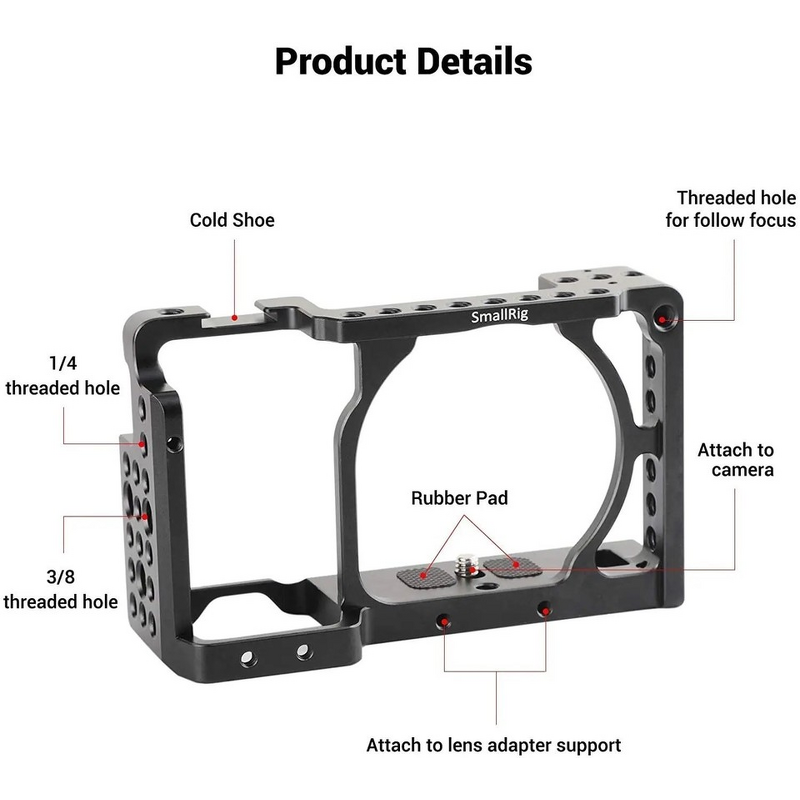 SmallRig Aluminum Alloy Camera Cage Rig - for Sony A6500 A6300 A6000 Nex-7