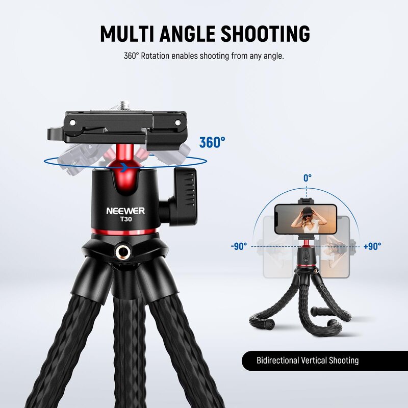 Octopus Tripod - Vlogging Phone Tripod Mini Camera Tripod Flexible with Remote