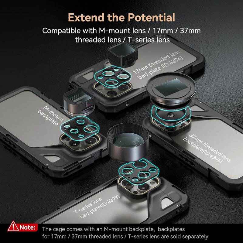 SmallRig Dual Handheld Phone Cage Kit - for iPhone 15 Pro Max with Wireless Handles