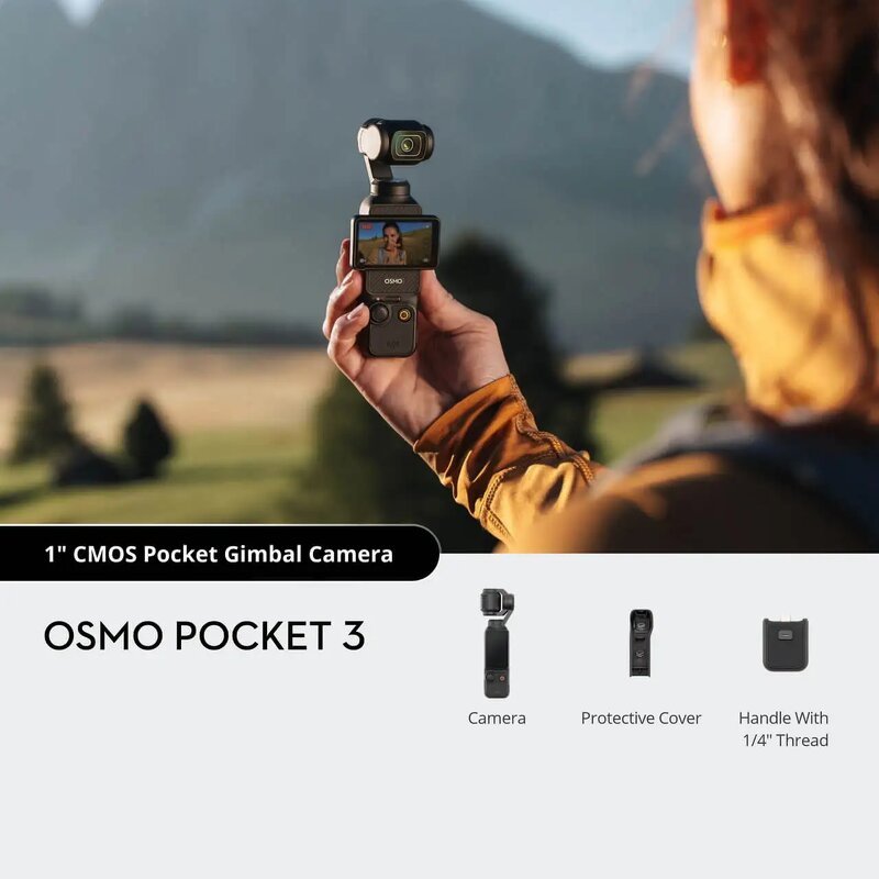DJI Osmo Pocket 3 Creator Combo - Pocket Sized 3-Axis Stabilized Handheld Camera