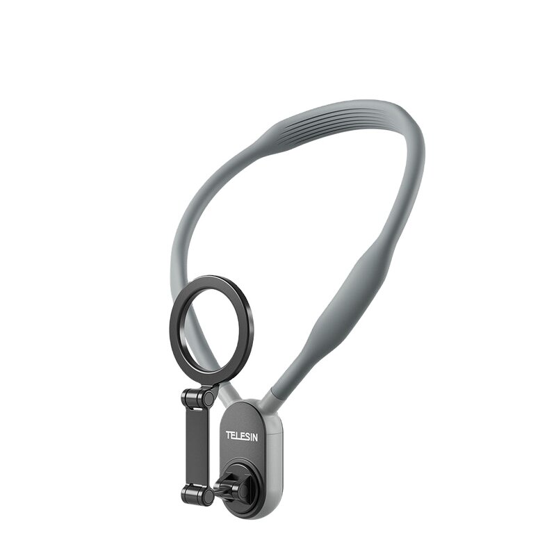 TELESIN Silicone Magnetic Neck Mount - Quick Release Hold for Iphone Samsung Phone