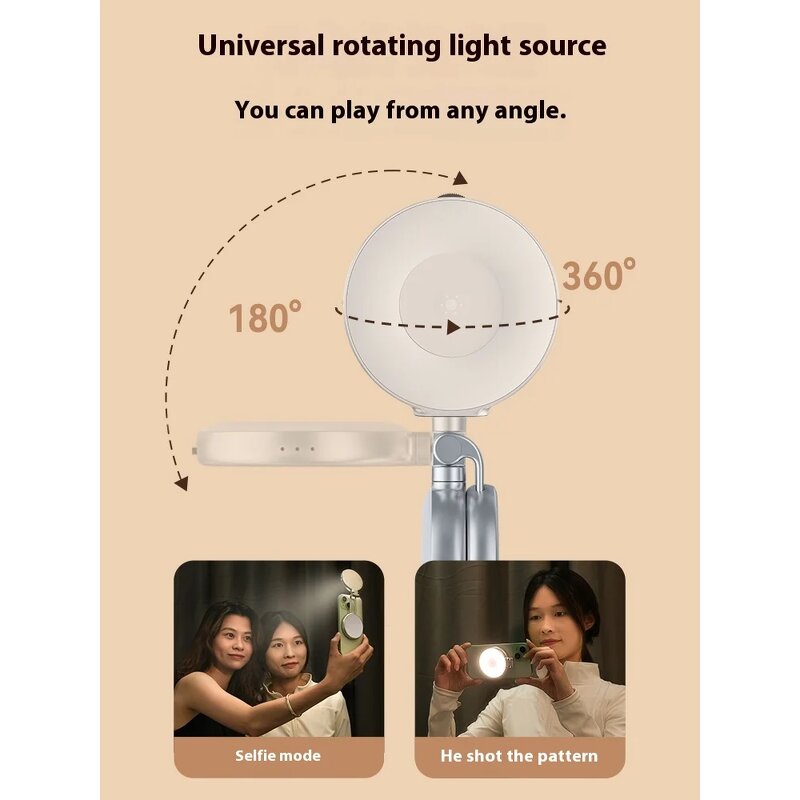 TELESIN S5 BGD 01 - Magnetic Fill Light Mini Selfie Light 3 Mode Adjustable